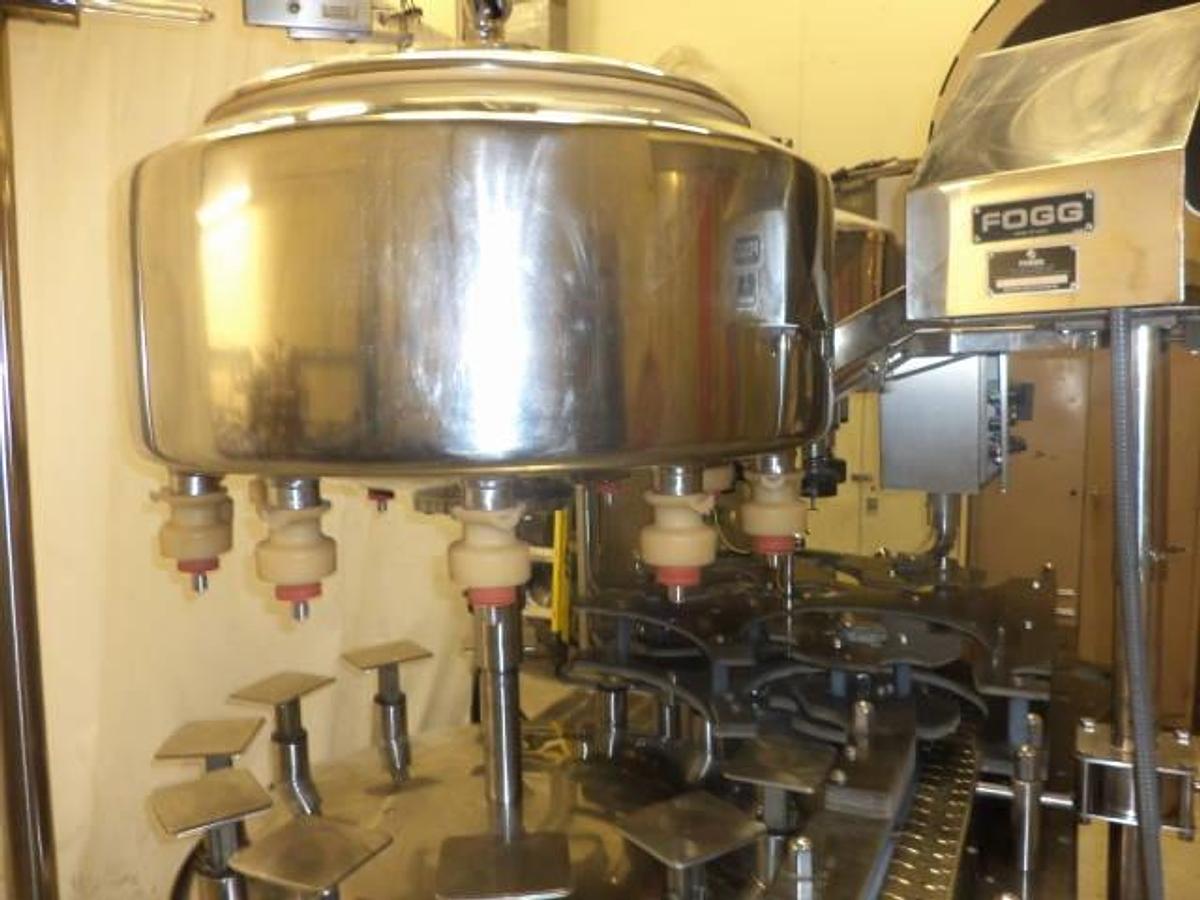 Used Fogg 12-4 Rotary Filler/Capper, Stainless Steel