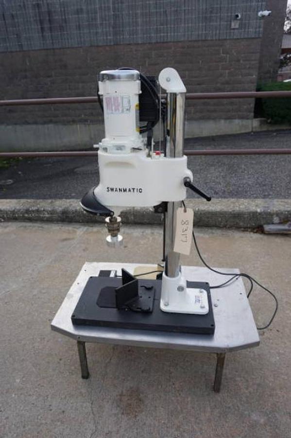Used Swanmatic C300 Tabletop Semi Auto Capper, Variable Speed