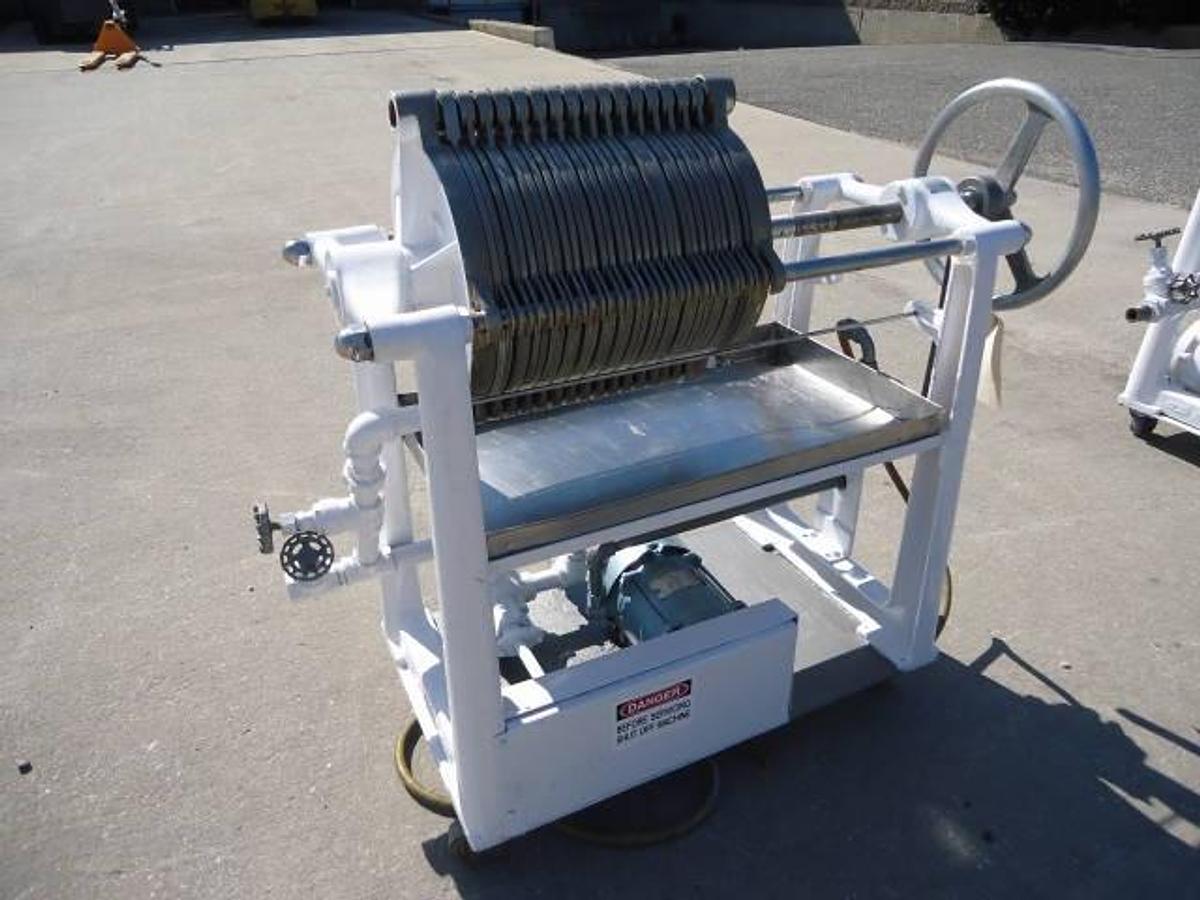 Used Ertel 12 In. Diameter Filter Press, 32 Disc