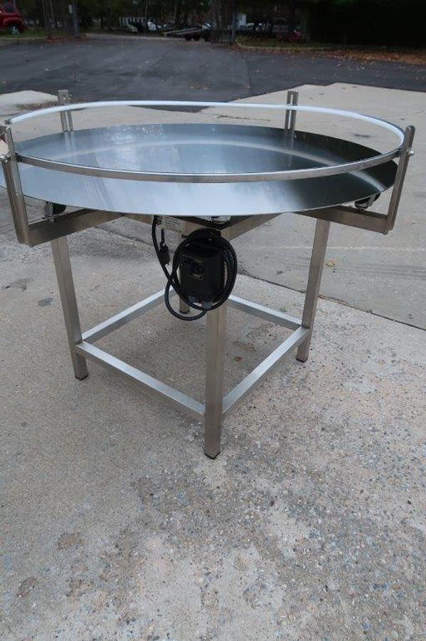 Used 48 In. Furex Stainless Rotary Unscrambling/Accumulating Table, Unused