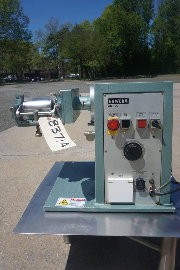 Used Erweka 2 In. X 4 In. Tabletop Lab Three Roll Mill and Oscillating Granulator