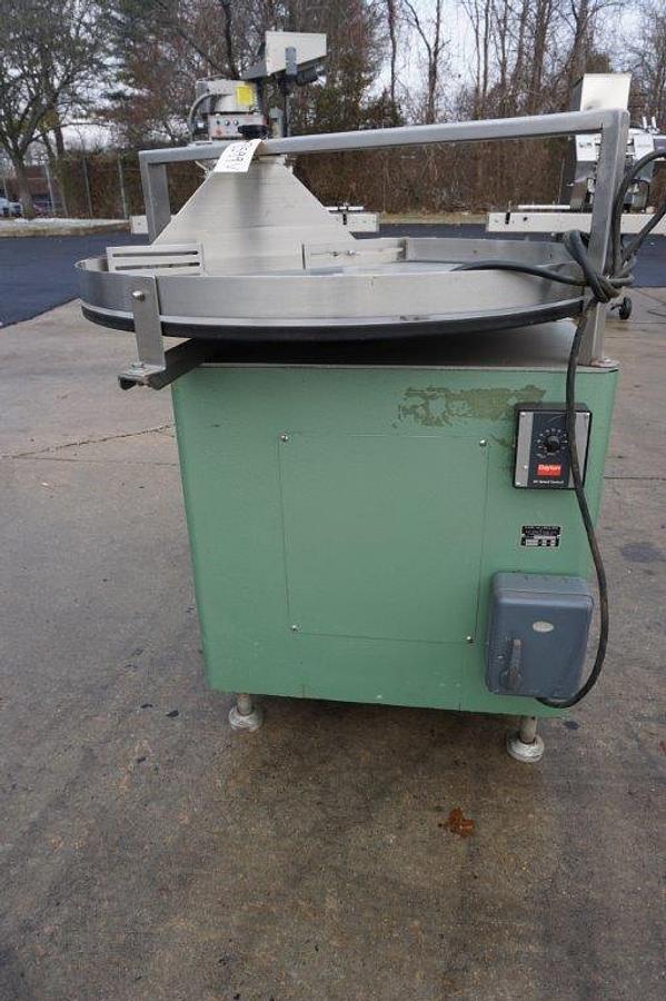 Used 36 In. Diameter King Rotary Unscrambling/Accumulating Tables, Variable Speed