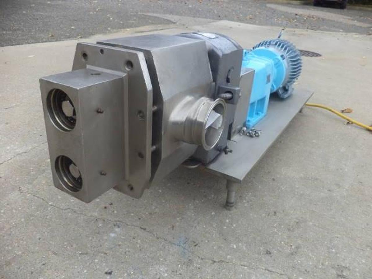 Used APV 4 In. X 4 In. Stainless Steel Positive Displacement Pump, 7.5 HP