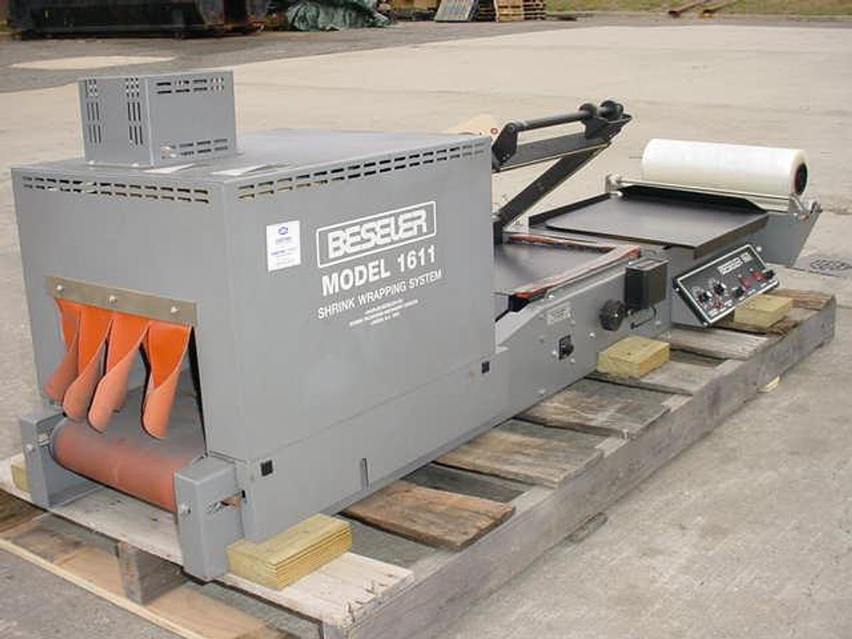 Used Besseler Tabletop “L” Sealer/Shrink Tunnel