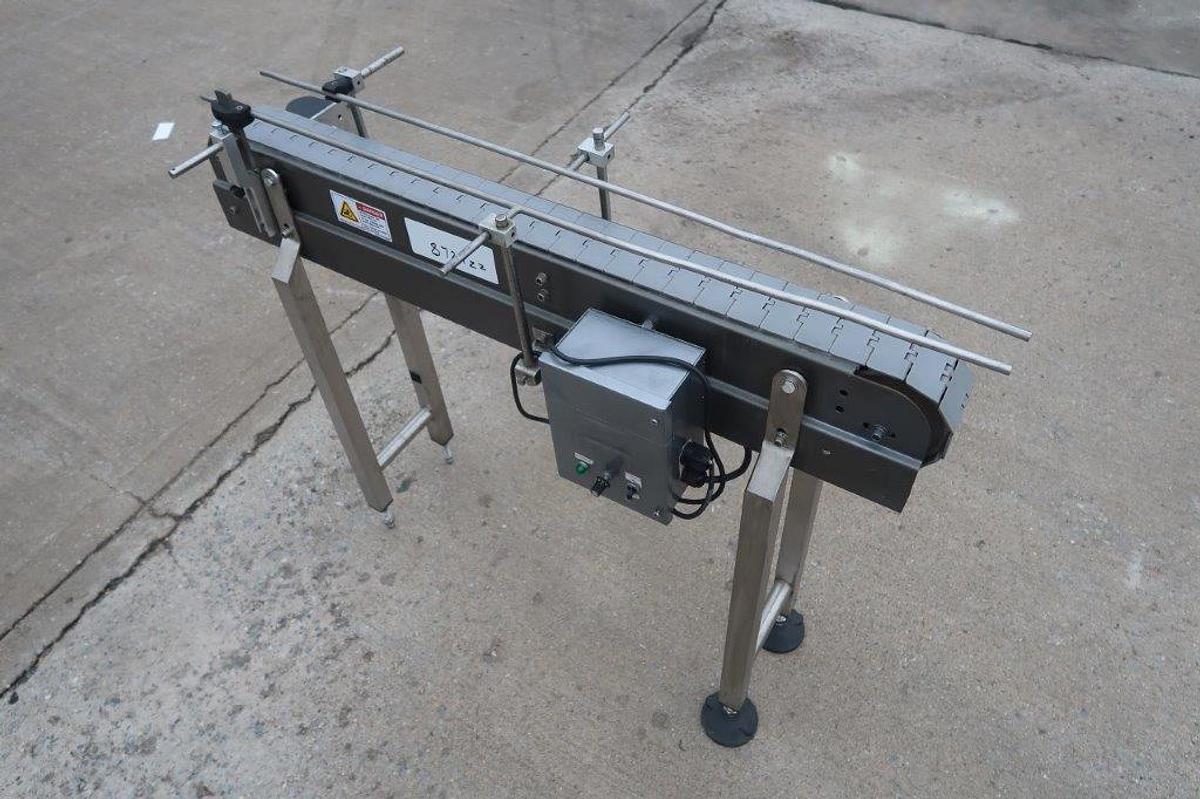Used 3-1/4 In. Wide X 45 In. Long Conveyor, Variable Speed