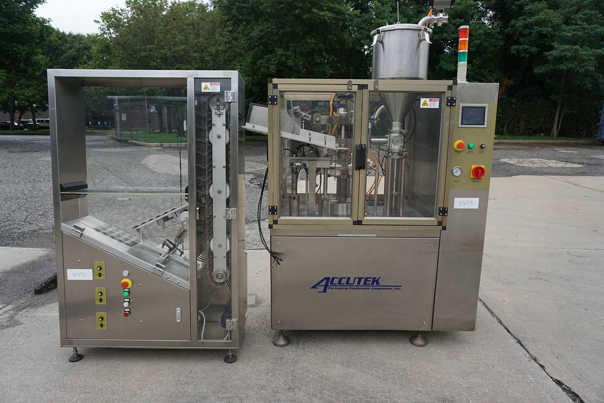 Used Accutek Hot Air Tube Filling Machine with Tube Loader