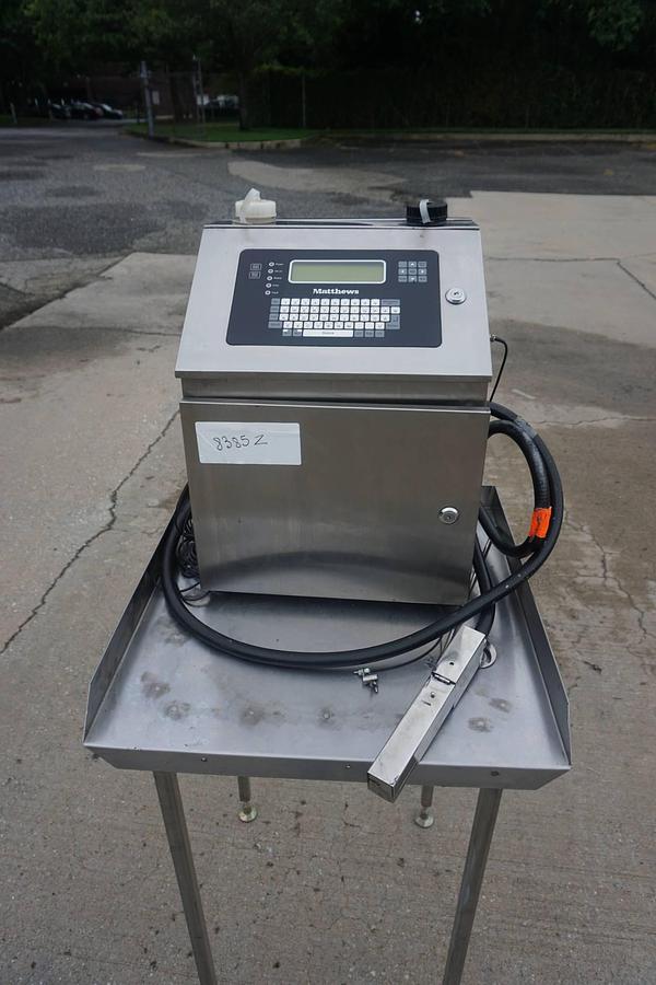 Used Matthews CX16F Continuous Inkjet Printer, SS