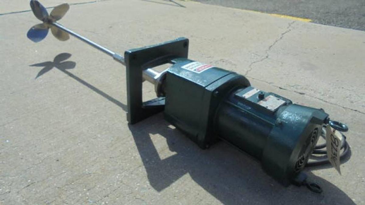 Used Lightnin 2HP Fixed Mount Agitator drive, with SS shaft, XP