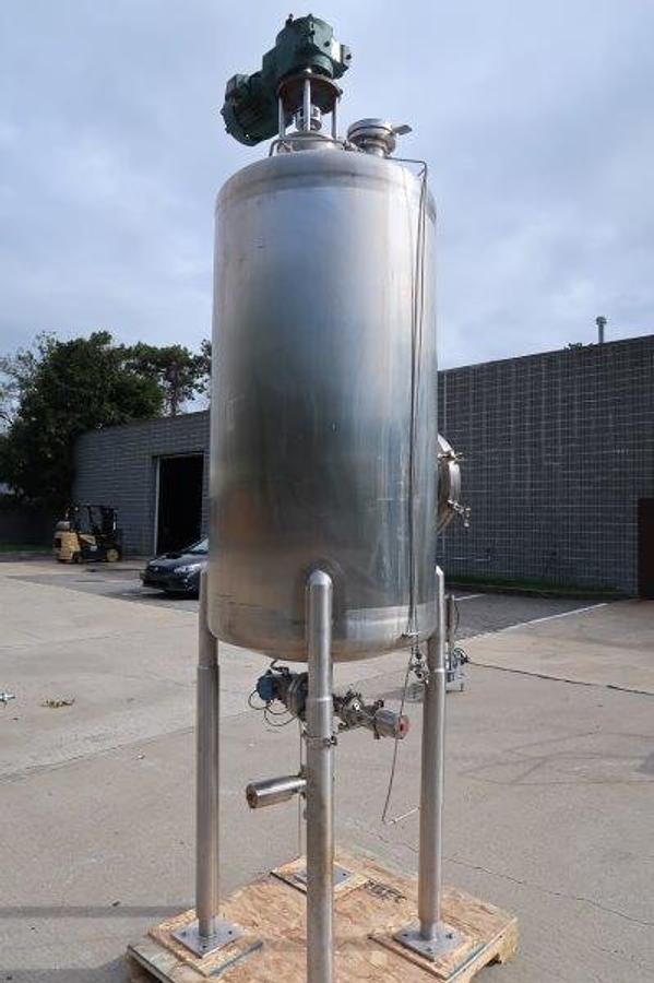 Used Walker 250 Gallon Vacuum Agitated Reactor, 316 SS