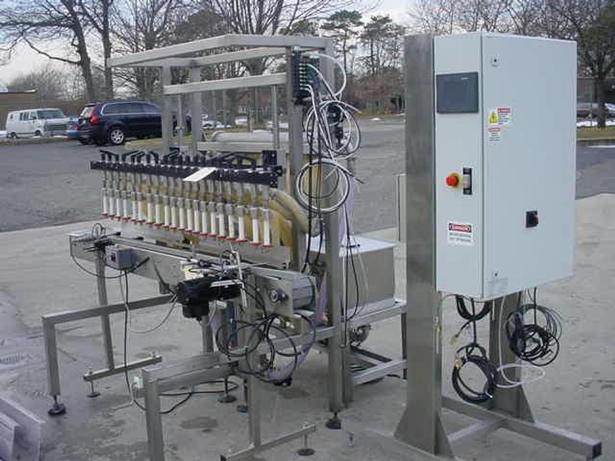 Used E-Pak 20 Head Straight Line Liquid Filler, All Stainless