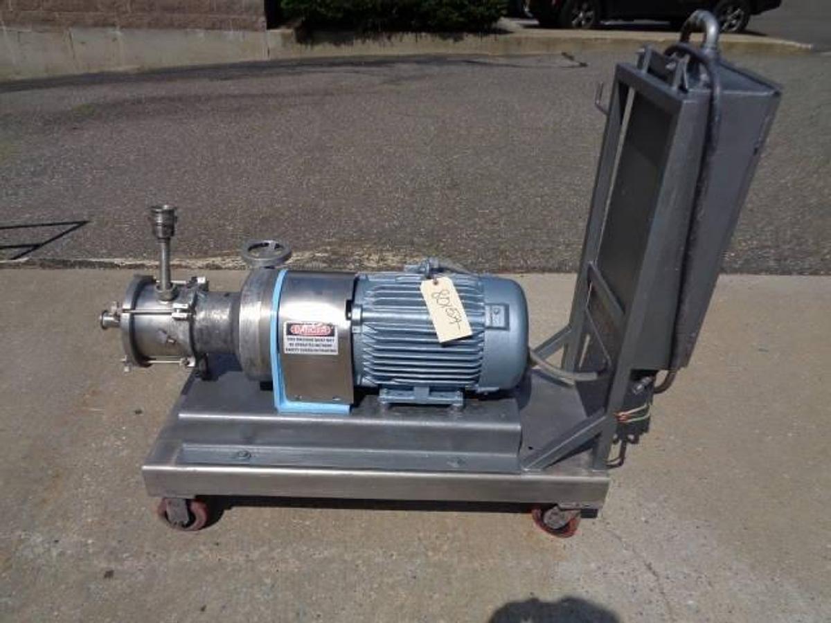 Used Greerco W500 H Stainless Steel Horizontal Colloid Mill, 10 HP, Explosion Proof Motor