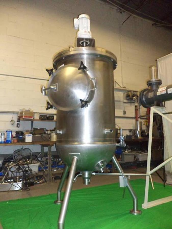 Used 50 Gallon Lee Jacketed Vacuum Agitated Kettle, 316 Stainless Steel