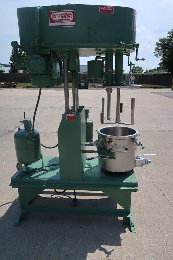 Used Myers 5 Gallon SS Dual Shaft Jacketed Vacuum Mixer, XP Motors