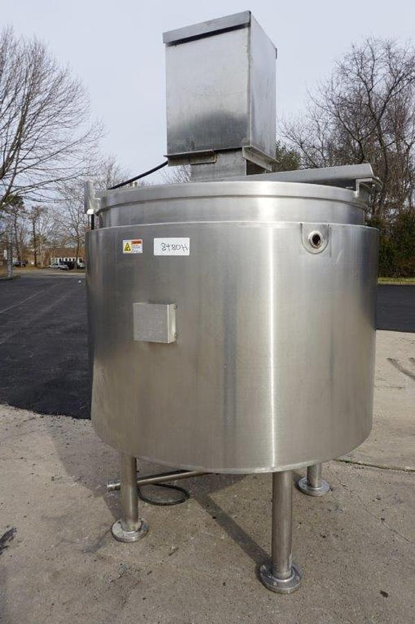 Used 400 Gallon Expert Industries 316 SS Scraper Agitated Kettle/Tank, 45 PSI Jacket