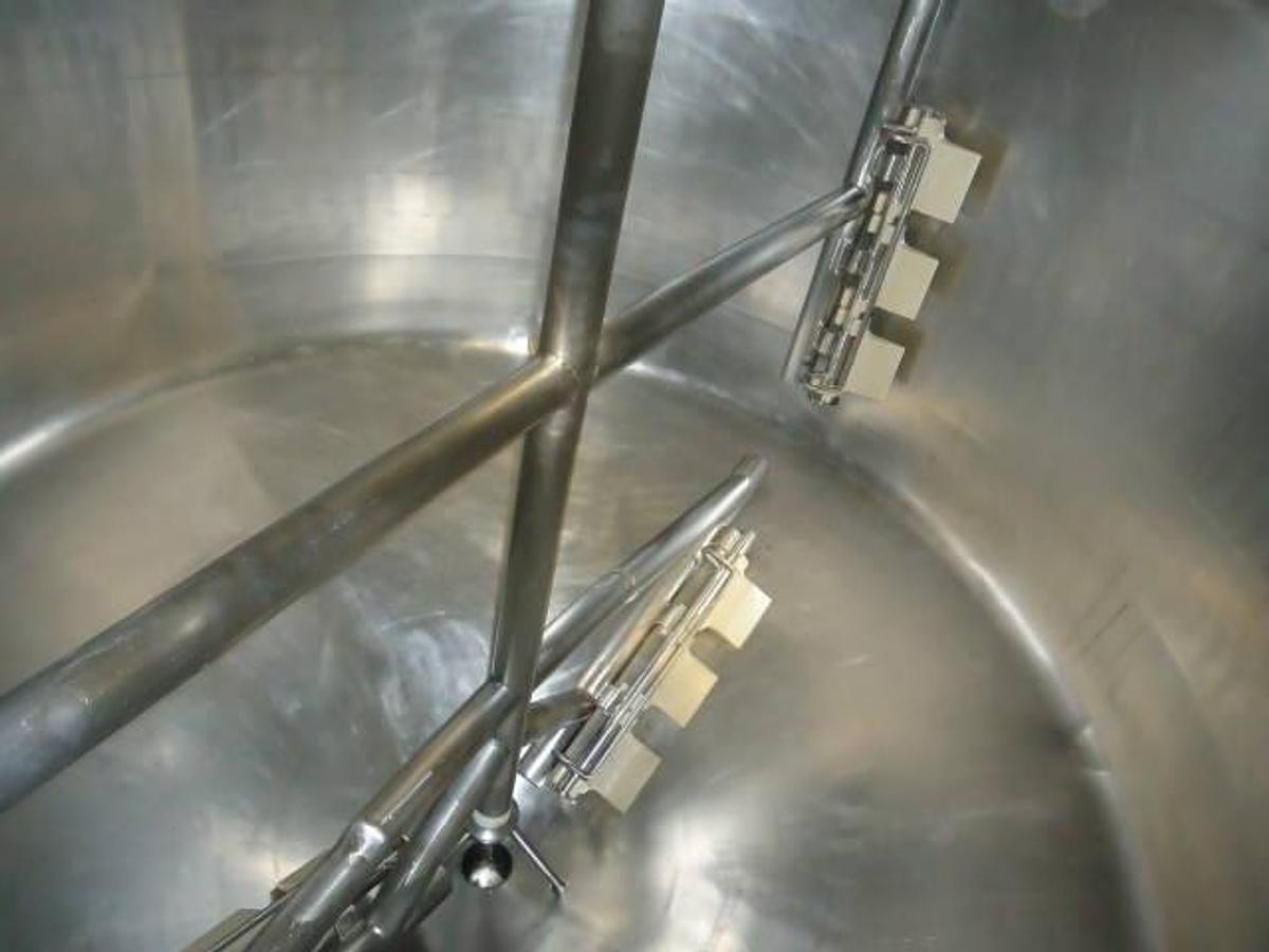 Used 400 Gallon Mueller Stainless Scraper Agitated Cone Bottom Vessels, 80 Psi Jacket (2)