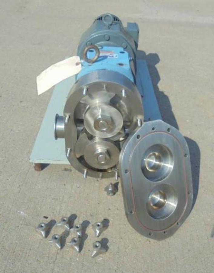 Used Waukesha 60U1 Stainless Steel Positive Displacement Pump, 5 HP