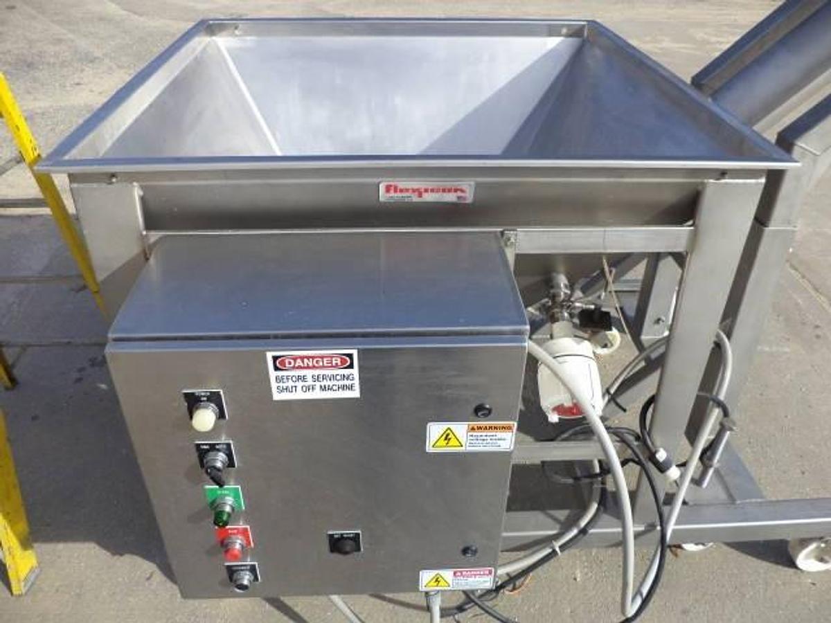 Used Flexicon portable screw conveyor system, all stainless
