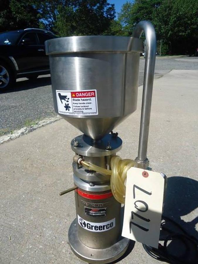 Used Greerco W200 Stainless Steel Colloid Mill, Single Phase