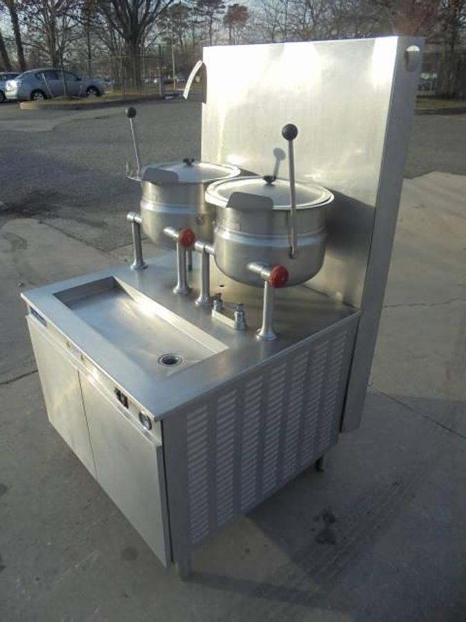Used Cleveland Range 36GMK66-200 (2) Six Gallon Jacketed Tilt Kettles