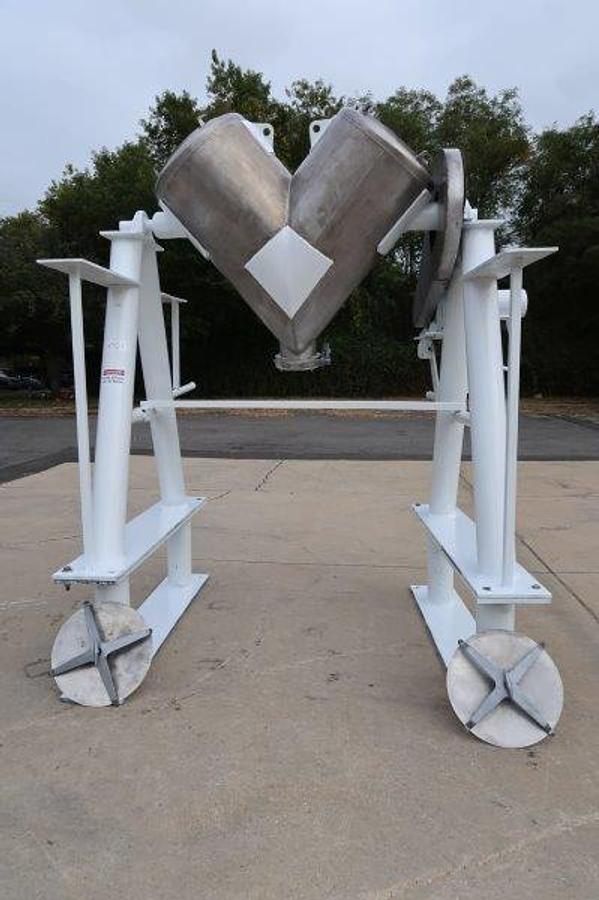 Used 10 Cu. Ft. Patterson Kelley SS Twin Shell V Blender, Drum Discharge