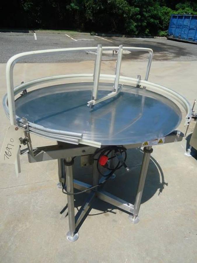 Used 42 In. Diameter Elf Stainless Steel Rotary Table, Single Phase