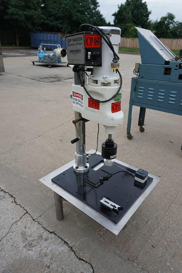 Used Swanmatic C300 Tabletop Capping Machine, Variable Speed
