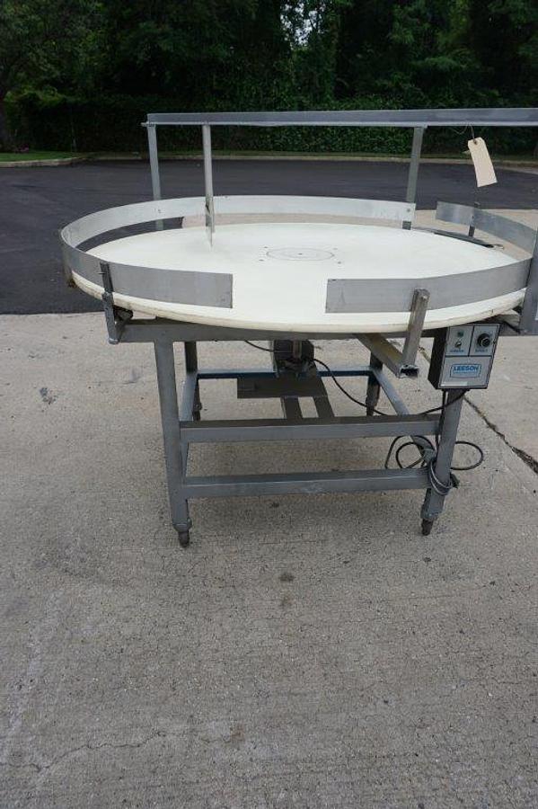 Used 60 Inch Diameter Rotary Unscrambling/Accumulating table, Variable Speed