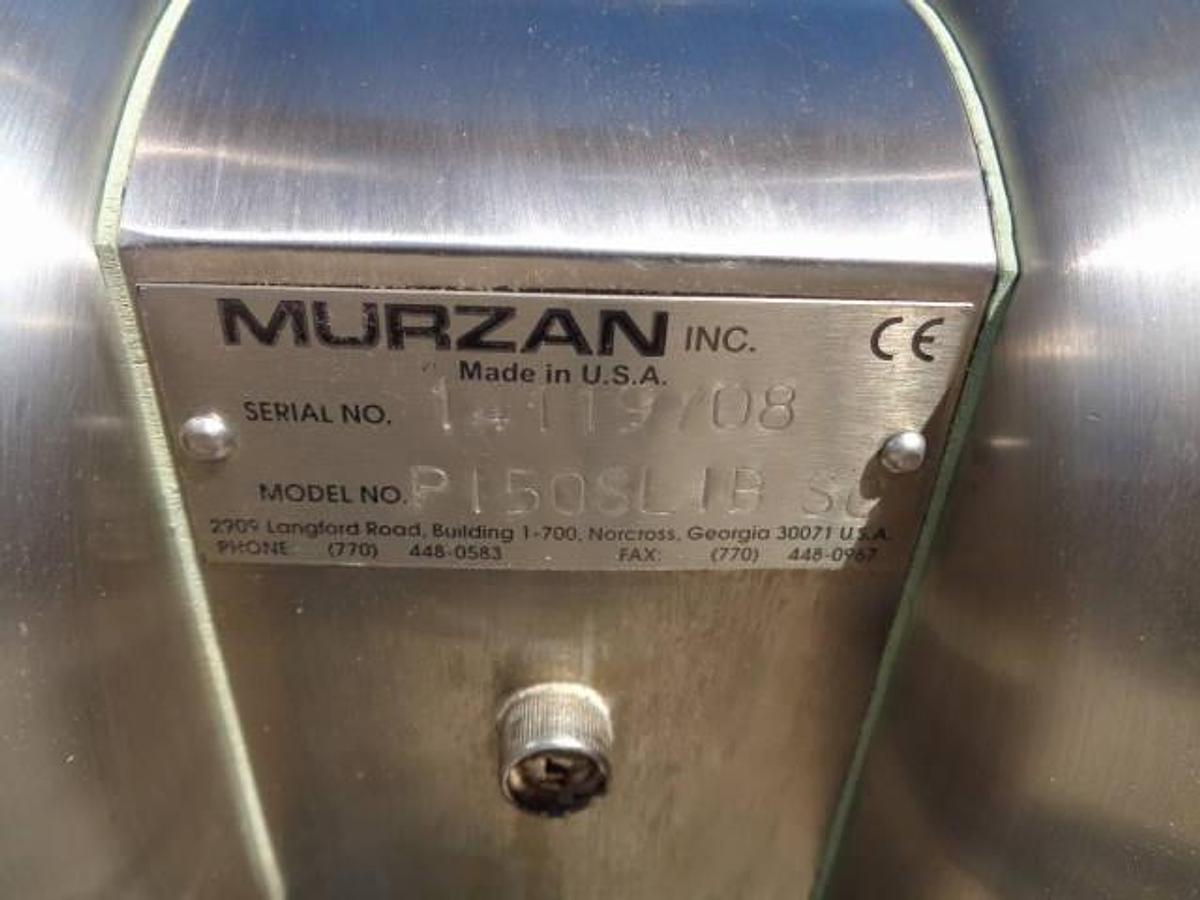 Used Murzan PI50-SL-1B-SC Type 316 SS Sanitary Double Diaphragm Pumps (4)