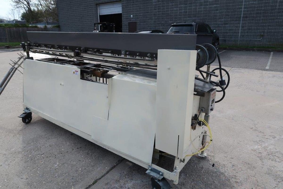 Used Mateer Burt Roll-Through 704D Horizontal Can Labeling Machine