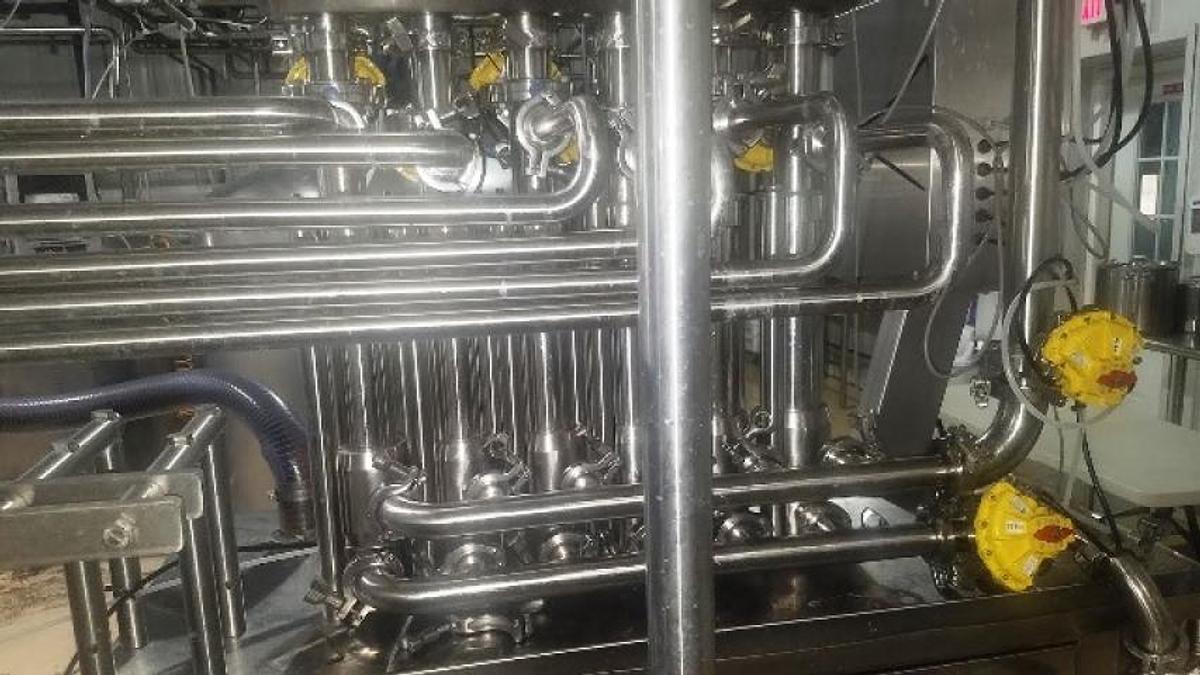 Used Pack Line 6-Lane Auto Cup Filling and Sealing Machine, up to 270 Per Minute