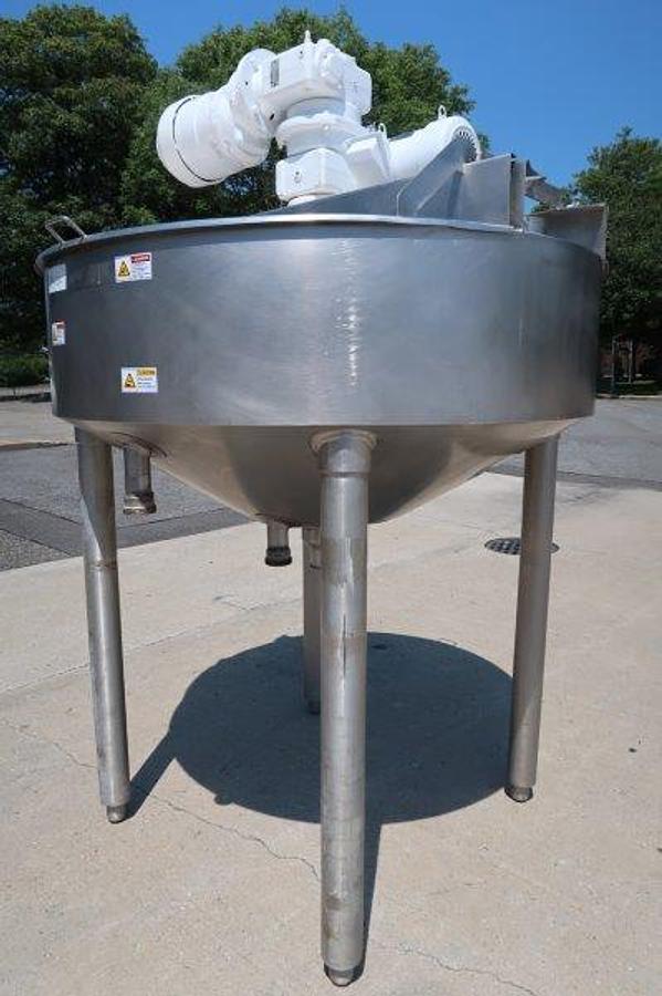 Used Chester Jensen 100 Gallon Agitated Cone Bottom Cooker/Cooler