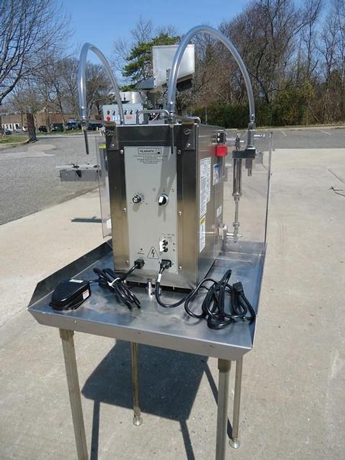 Used Filamatic DAB-5 Twin Head Piston Filler, Like New