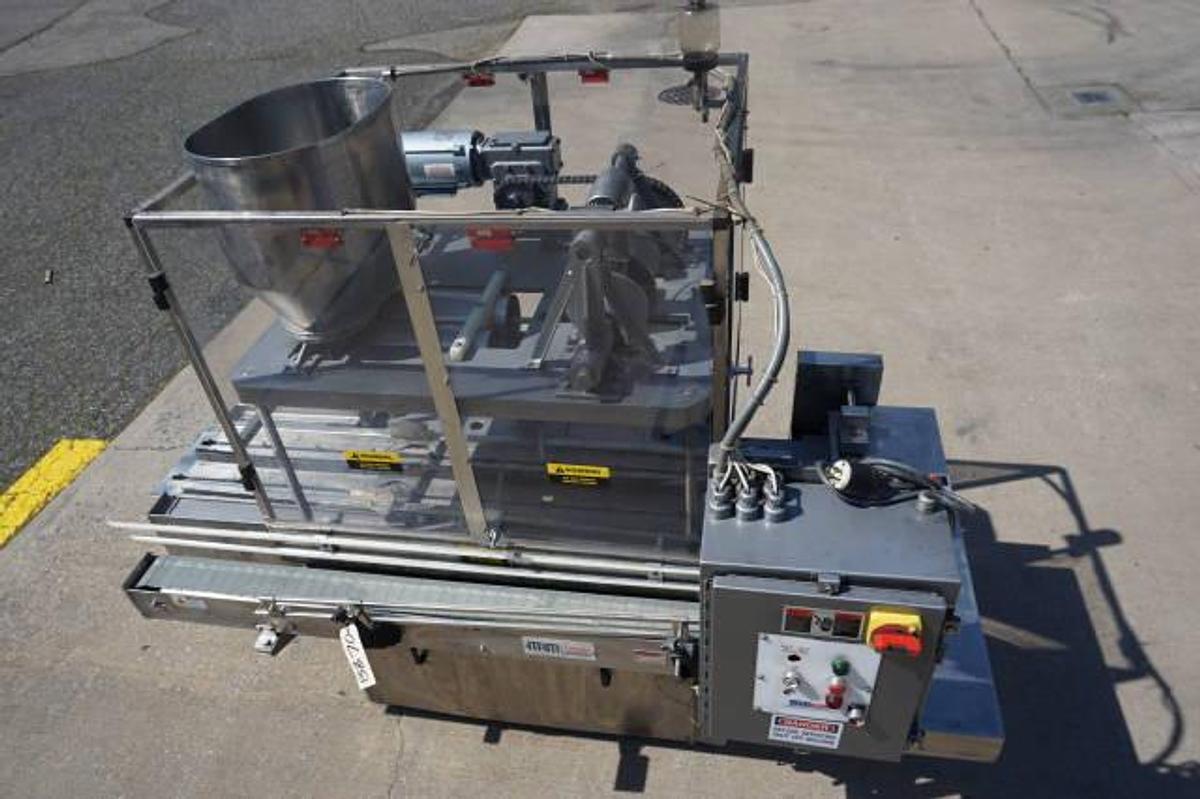 Used MRM/Elgin Twin Head Gallon Piston Filling Machine