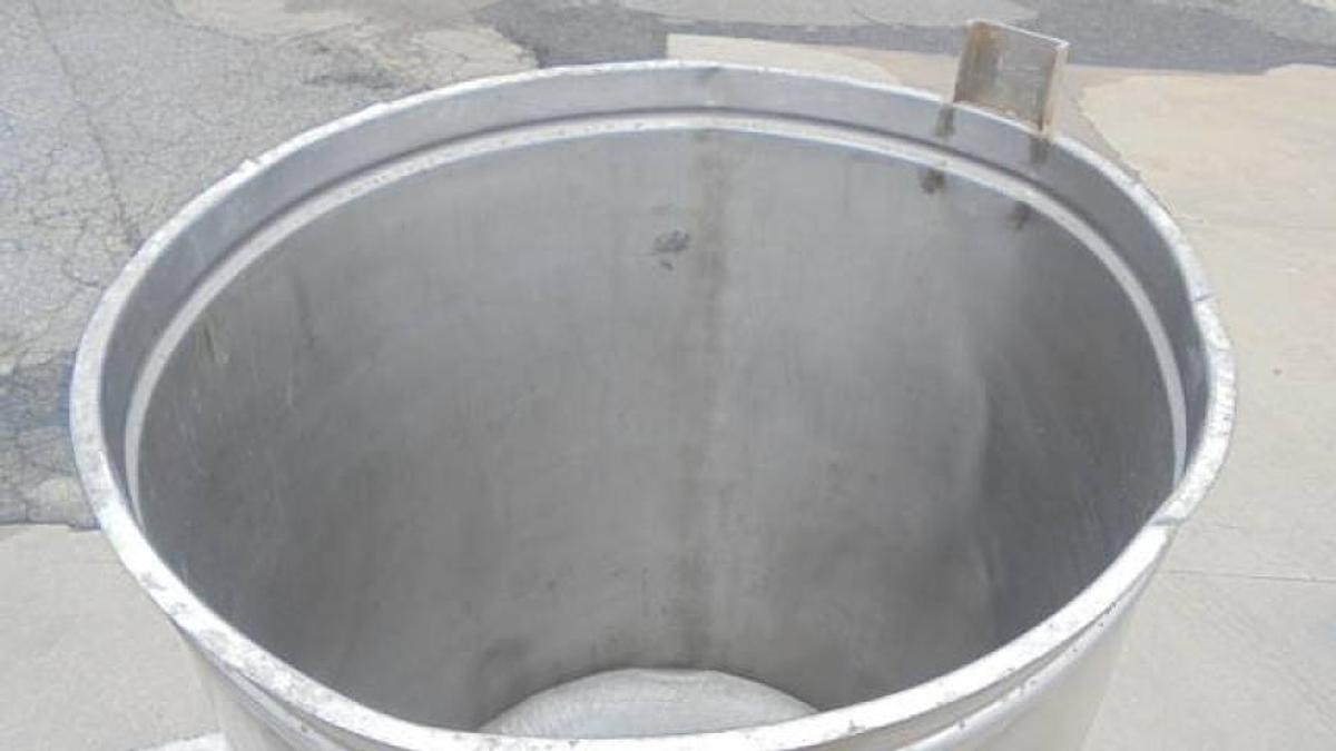 Used 250 Gallon Sanitank Stainless Steel Vertical Tank