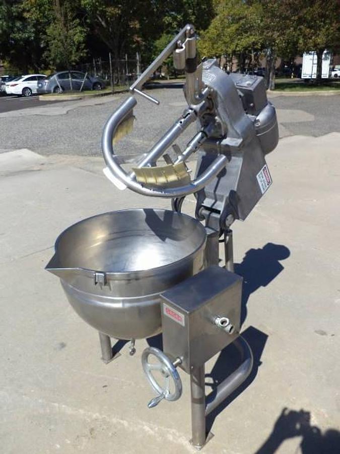 Used 20 Gallon Groen Twin Action 316 Stainless Steel Tilt Kettle, 100 PSI Jacket