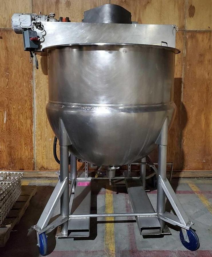 Used Lee 400 Gallon SS Jacketed Mix Kettle, 90 PSI