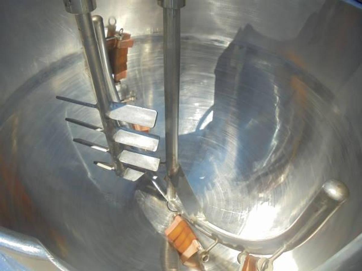 Used 150 Gallon Hamilton Stainless Twin Action Scraper Kettle, 125 PSI Jacket