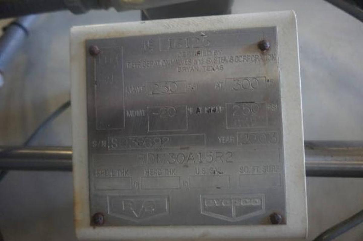 Used Evapco 30 In. X 10 Ft. High Pressure Tank,  250 PSI Rated