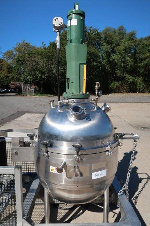 Used 60 Gallon Lee SS Jacketed Vacuum Mix Kettle, Portable