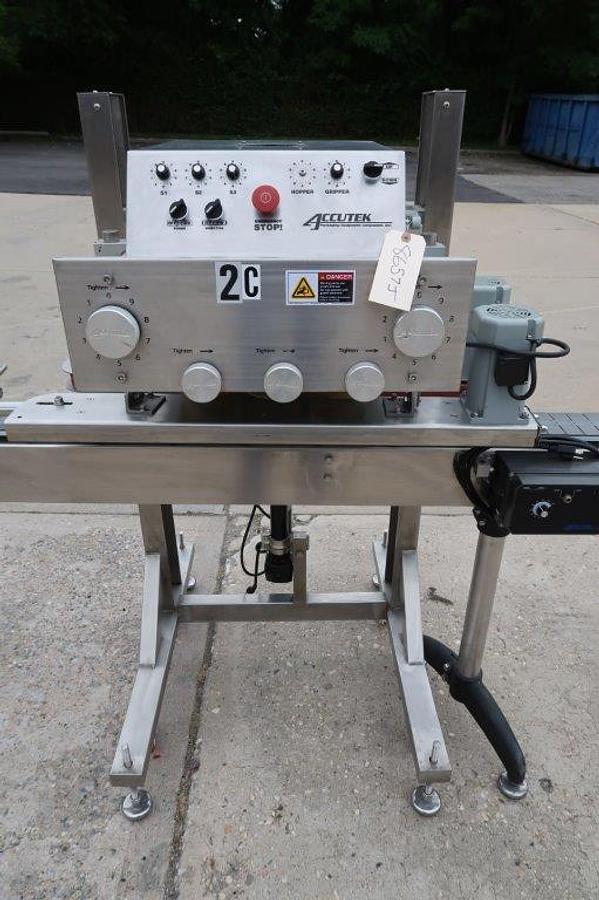 Used Accutek Six (6) Spindle Cap Portable Tightener/Retorquer, Single Phase Electrics