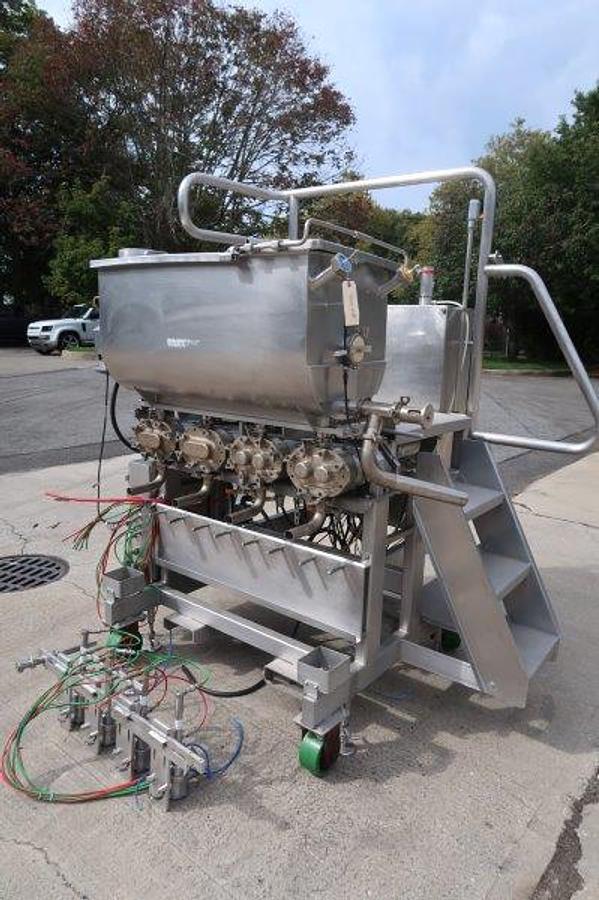 Used Hinds Bock 4-Head Servo Automatic Pump Style Filler