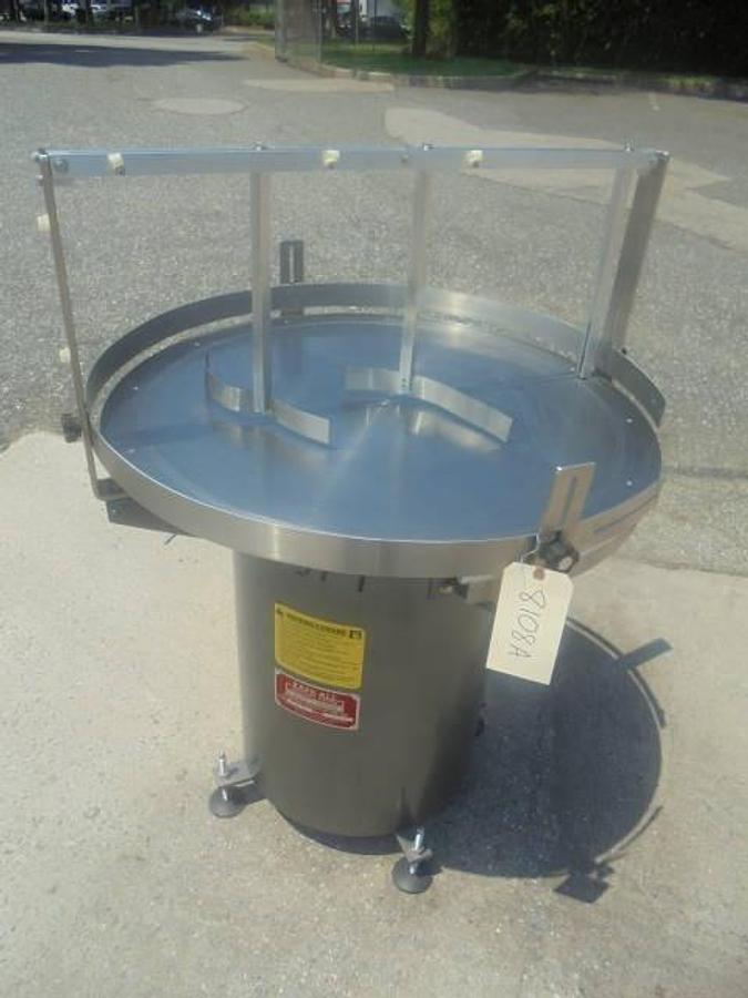 Used 36 In. Kaps-All Stainless Steel Rotary Unscrambling/Accumulating Table