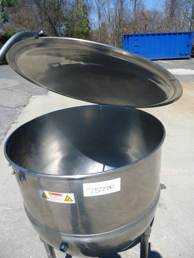 Used 80 Gallon Groen Stainless Steel Jacketed Hemispherical Kettle-