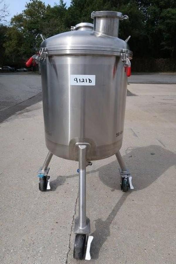 Used Walker 50 Gallon 316L Stainless Steel Jacketed Mix Tank