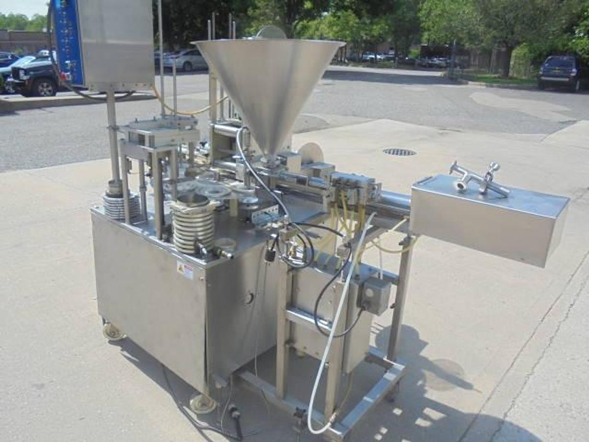 Used Autoprod RO-A3 Rotary Cup Filler/Sealer/Capper, 50 Per Minute