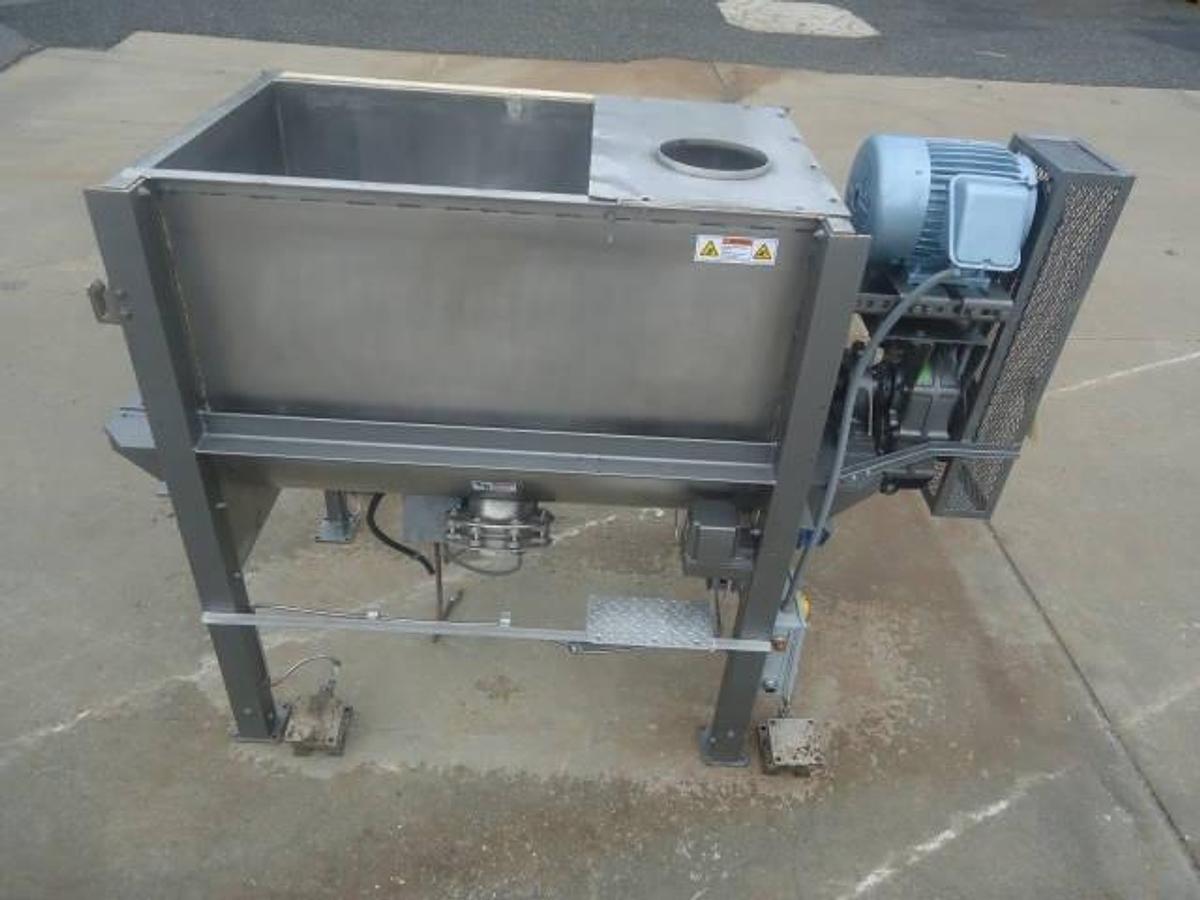 Used 24 Cu.ft. Marion Stainless Steel Paddle Blender, 7.5 Hp