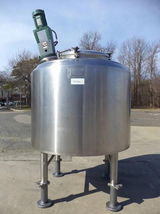Used 250 Gallon Lee Closed Jacketed Mix Kettle, 316 Stainless Steel