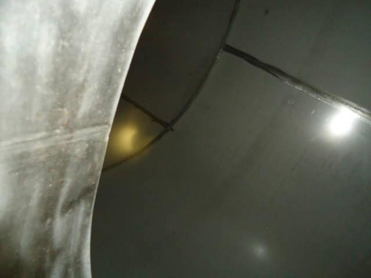 Used 1,540 Gallon Hubert C. Stollenwerk Stainless Vertical Closed Tank