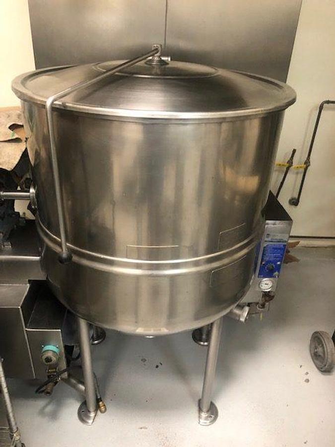 Used Cleveland Range SS 80 Gallon Self Contained Gas Fired Scraper Agitated Kettles ( 2 )