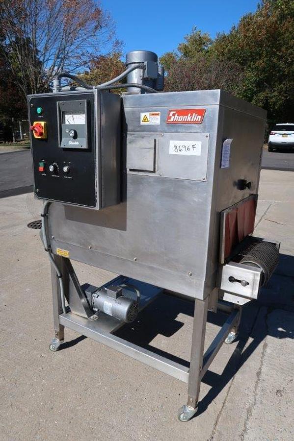 Used Shanklin T-7XL Stainless Steel Shrink Tunnel, On Casters